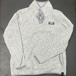 Women’s L.L. Bean Light Gray Sweater Fleece Pullover